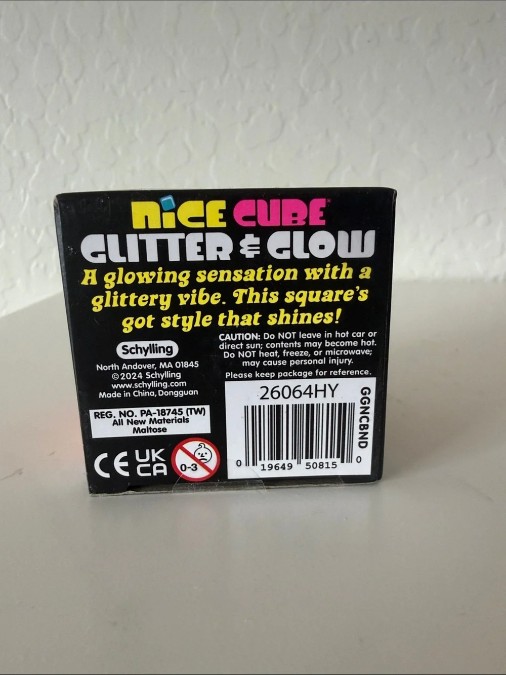 NEW unopened NeeDoh Nice Cube Glitter & Glow. Color purple.